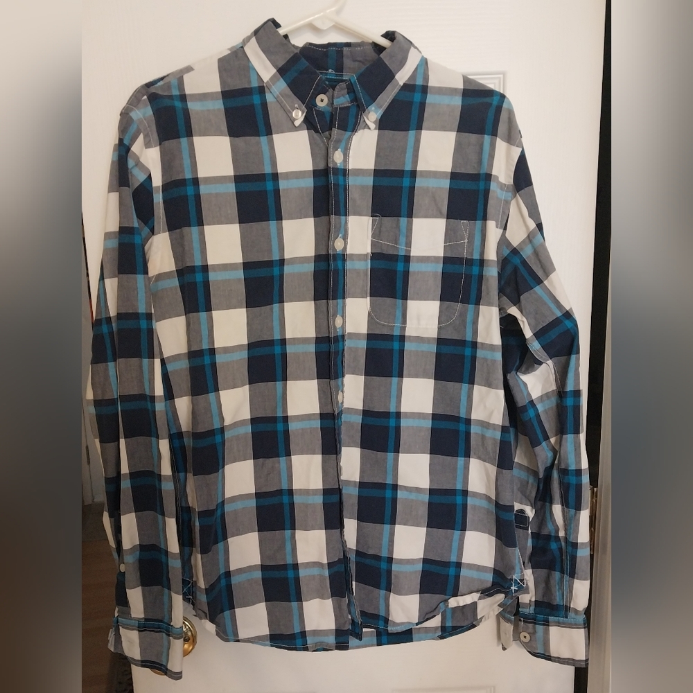 Aeropostale  Plaid Long Sleeve Button Down Shirt Size Medium